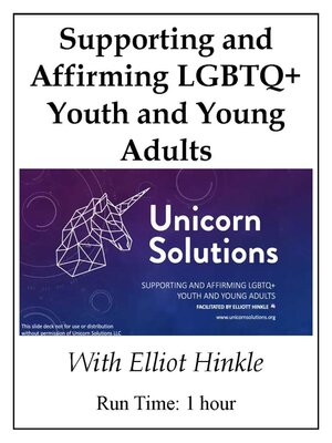 cover image of Supporting and Affirming LGBTQ+ Youth and Young Adults (Video)